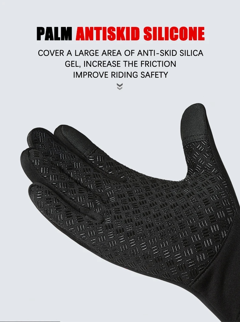 1 Pair Winter Touchscreen Gloves For Men Women, Windproof Anti-Slip Full Finger Gloves, Fleece Lined Waterproof Gloves For Cycling Motorcycle Hiking Skiing Outdoor Sports photo 4