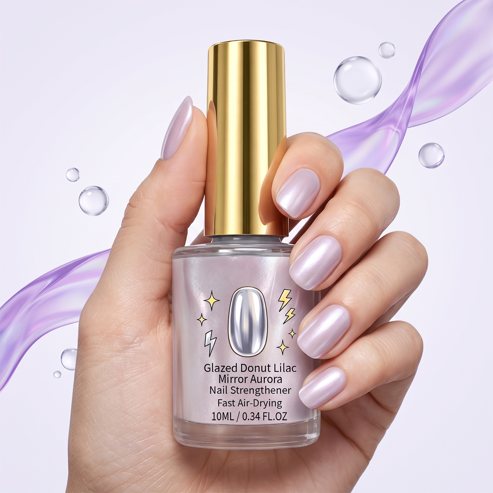 Mirror Aurora Purple Nail Polish 10ml 1piece photo 2