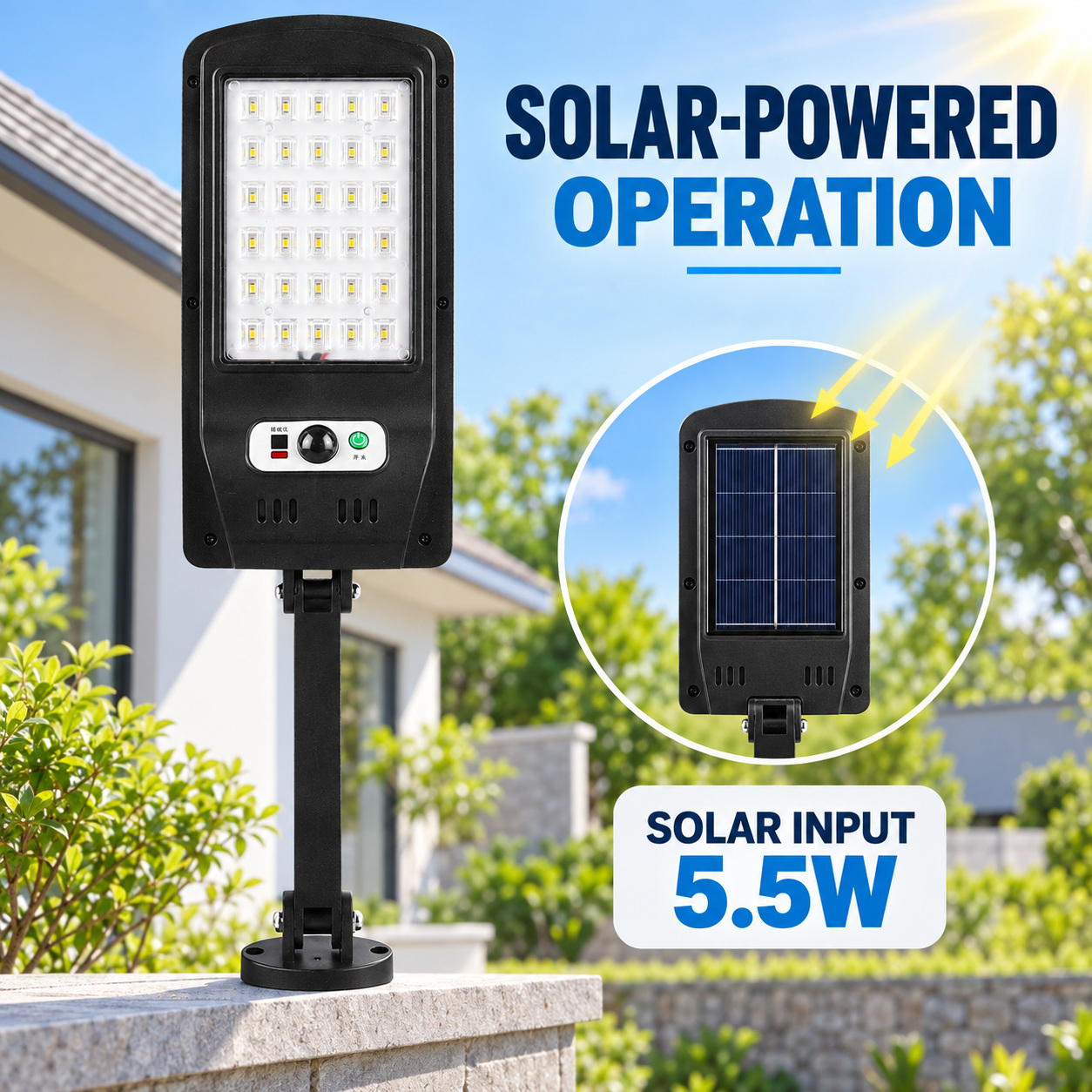 Solar Powered Rechargeable Motion Sensor Waterproof LED Work Light 10W 1500mAh For W755 7 Remote photo 8