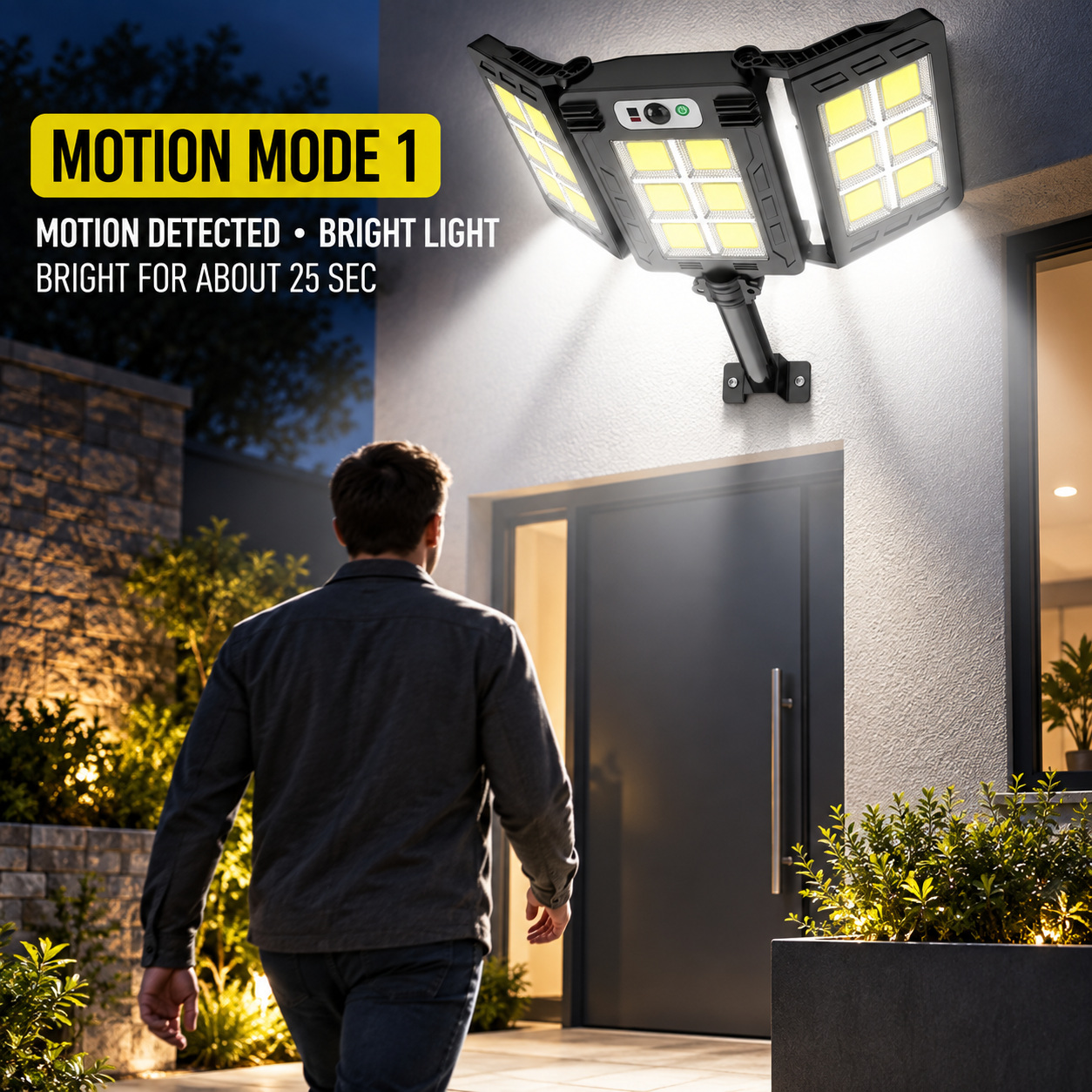 Solar Powered Rechargeable Motion Sensor COB LED Work Light 3000mAh For Auto W786 6 2 photo 4