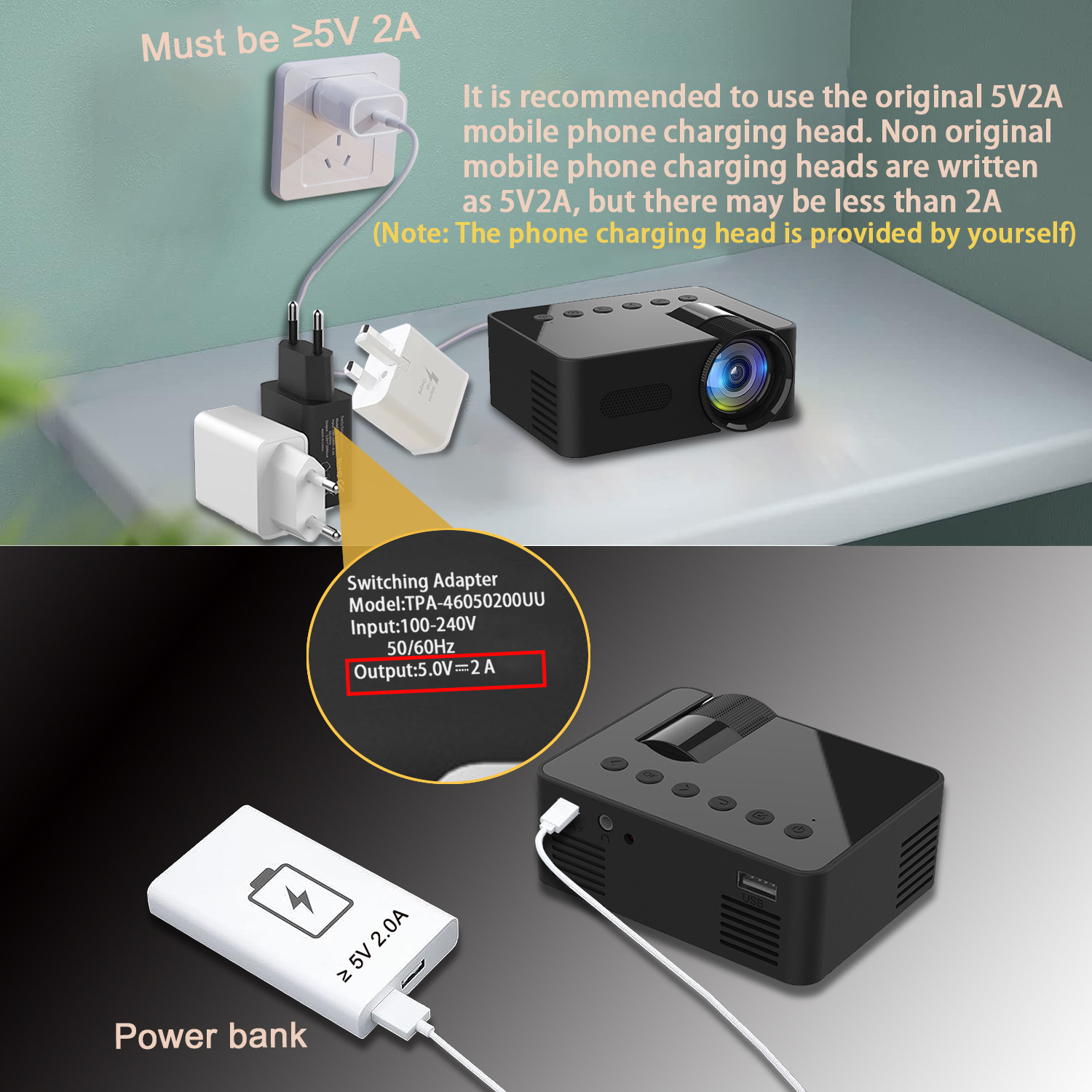 New YT100 Portable Mini Home Projector photo 7