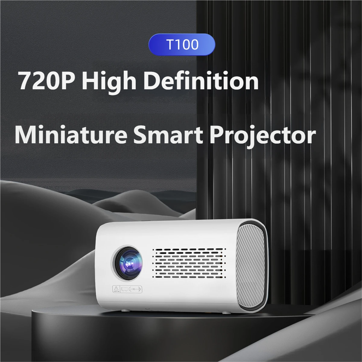 Portable Mini Projector - White photo 2