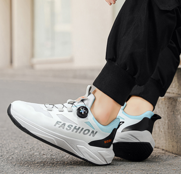 2026 New Summer Sports Shoes For Teen Boys, Rotating Buckle Ultra Light Shock Absorbing Soft Sole Casual Running Sneakers For Students photo 4