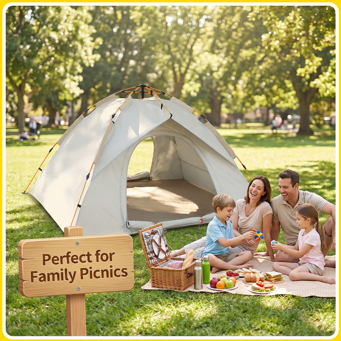 2-3 Man UK Outdoor Automatic Instant Double Layer  Up Camping Tent Waterproof photo 3