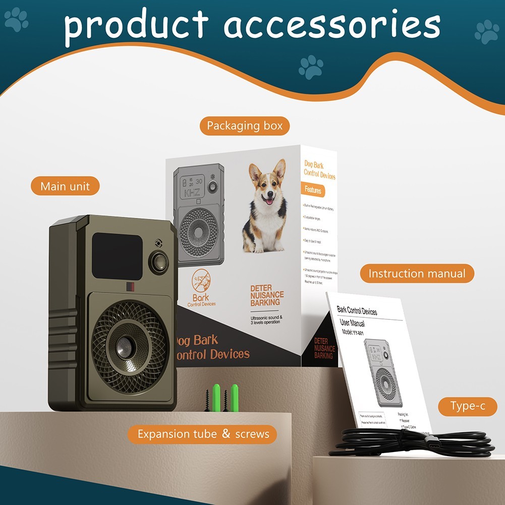 Waterproof Ultrasonic Anti Bark Device USB Rechargeable 50ft Range Dog Deterrent photo 7