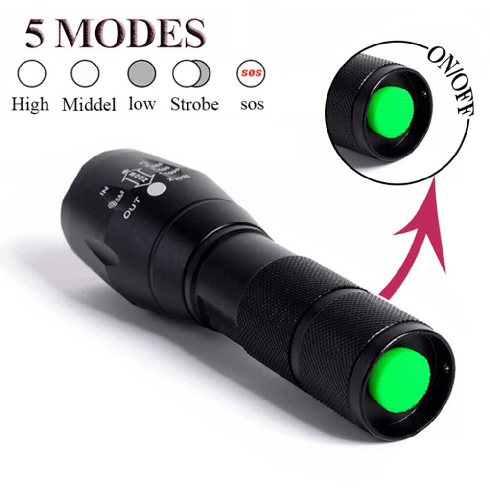 2x 990000LM Bright LED Flashlight Rechargeable Torch Camping Zoom Light Lamp photo 4