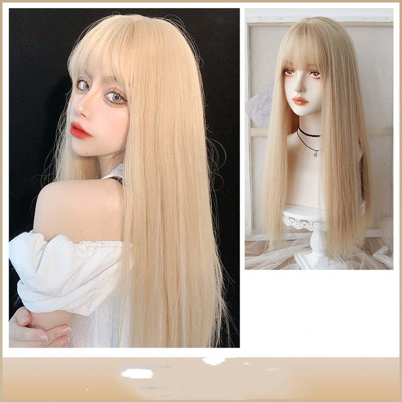 Long Straight Hair Cos Platinum Fashion photo 2