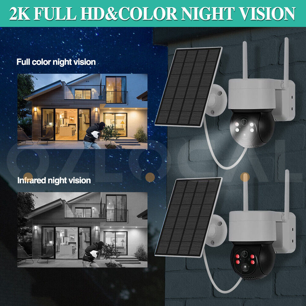 Solar Security Camera Battery Powered Outdoor Wireless WiFi IP CCTV PTZ Camera photo 7