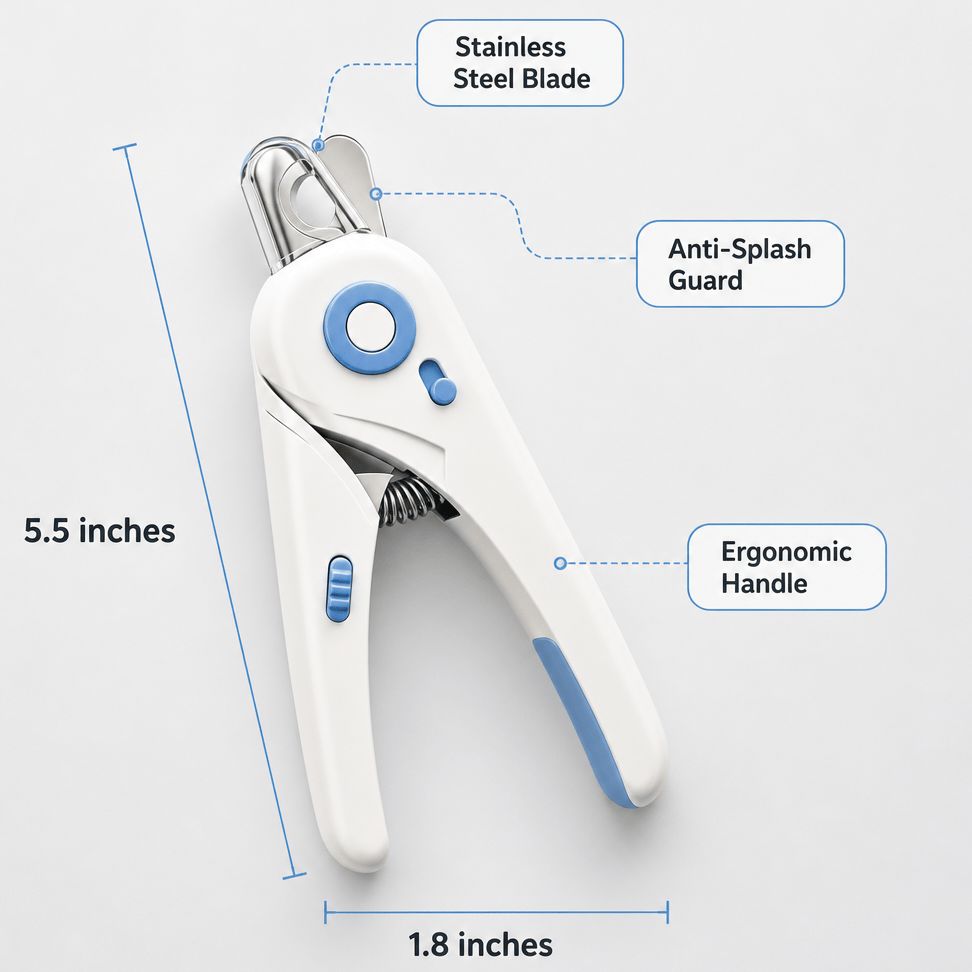 Pet Nail Clippers For Cats & Dogs, Professional Upgraded Pet Nail Trimmer With Safety Guard, Non-Slip Handle, Pet Grooming Tool For Small Medium Pets photo 4