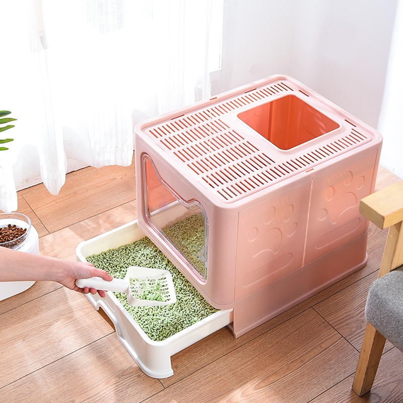 Extra-large Enclosed Drawer-Type Odor-Control Cat Litter Box photo 7
