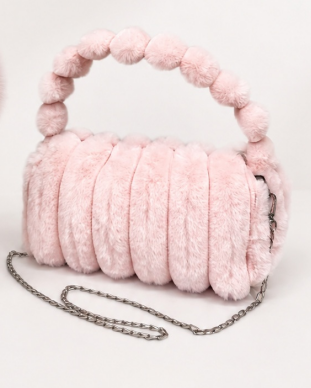 Cross Border Diagonal Cross Tote Bag, Light Luxury Explosive Item, Ultra Light Bag, Fashionable Temperament, Plush Bag, Korean Version, High Beauty - BGF5092 Pink photo 2