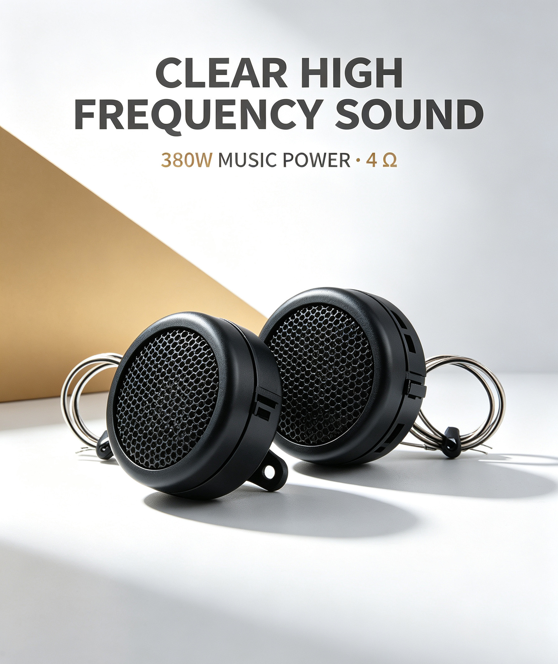 Car Audio Tweeter 380W High Frequency Car Stereo Speaker With Mount Bracket  Clear Sound Modified Loudspeaker photo 1