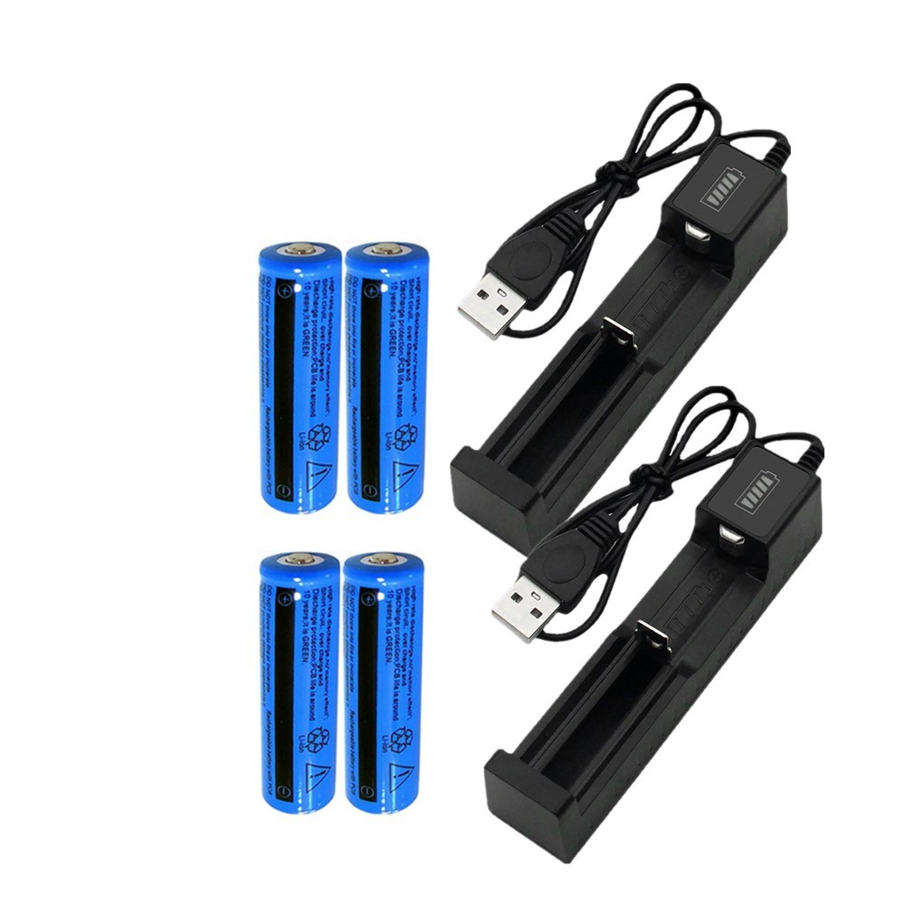 Li-ion Battery USB Charger 3000mAh 3.7V Rechargeable Lithium 18650 Lithium Batteries Charger For Torch Flashlight photo 2