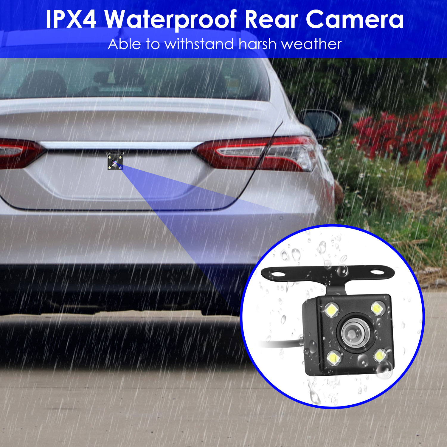 1Pc WiFi FHD 1080P Car Dash Cam 3 Channels Front Rear Inside Dash Camera With Loop Recording Reversing Visual 170 Degree Wide Angle 64G Card Included photo 8
