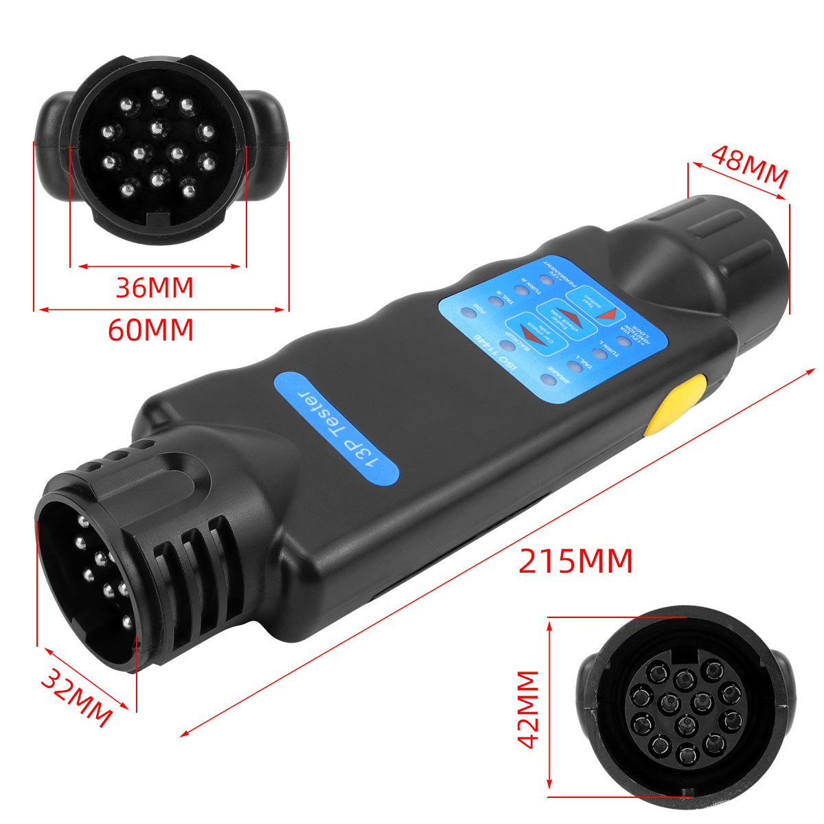 Automotive Parts 13-core European-style Trailer Signal Detector 12V 13-pin Plug Socket Wiring Test Kit photo 3
