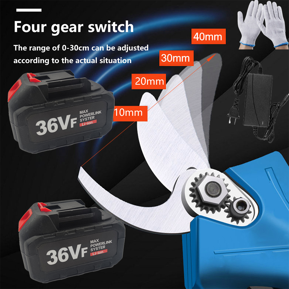 30mm Cordless Brushless Electric Pruning Shears Secateur For 18V Battery photo 2