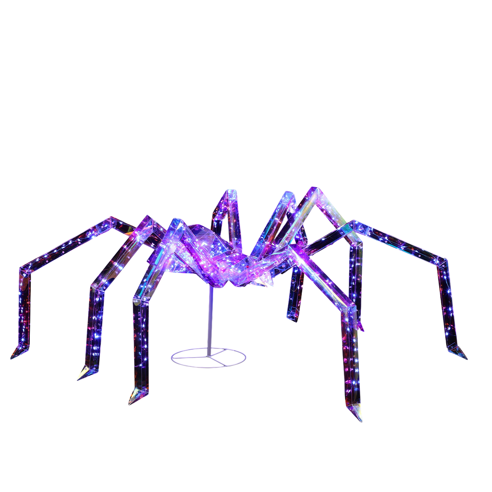Replace 43966577 3FT Halloween Decorations Light Up Spider,Outdoor Halloween Decor Lighted Iridescent Spider,Weather Proof Pre-lit Spider With 340 LED Lights,for Front Yard Porch Gardens Lawns Party photo 5