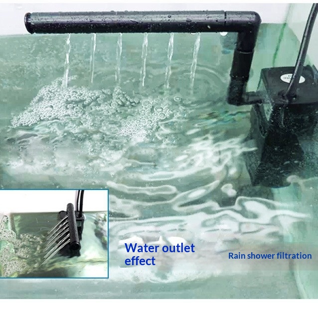 Xiten Aquarium Filter Submersible Built-In Filter Fish Tank Waterfall Rain Filter Pump Small 3W Plastic photo 2
