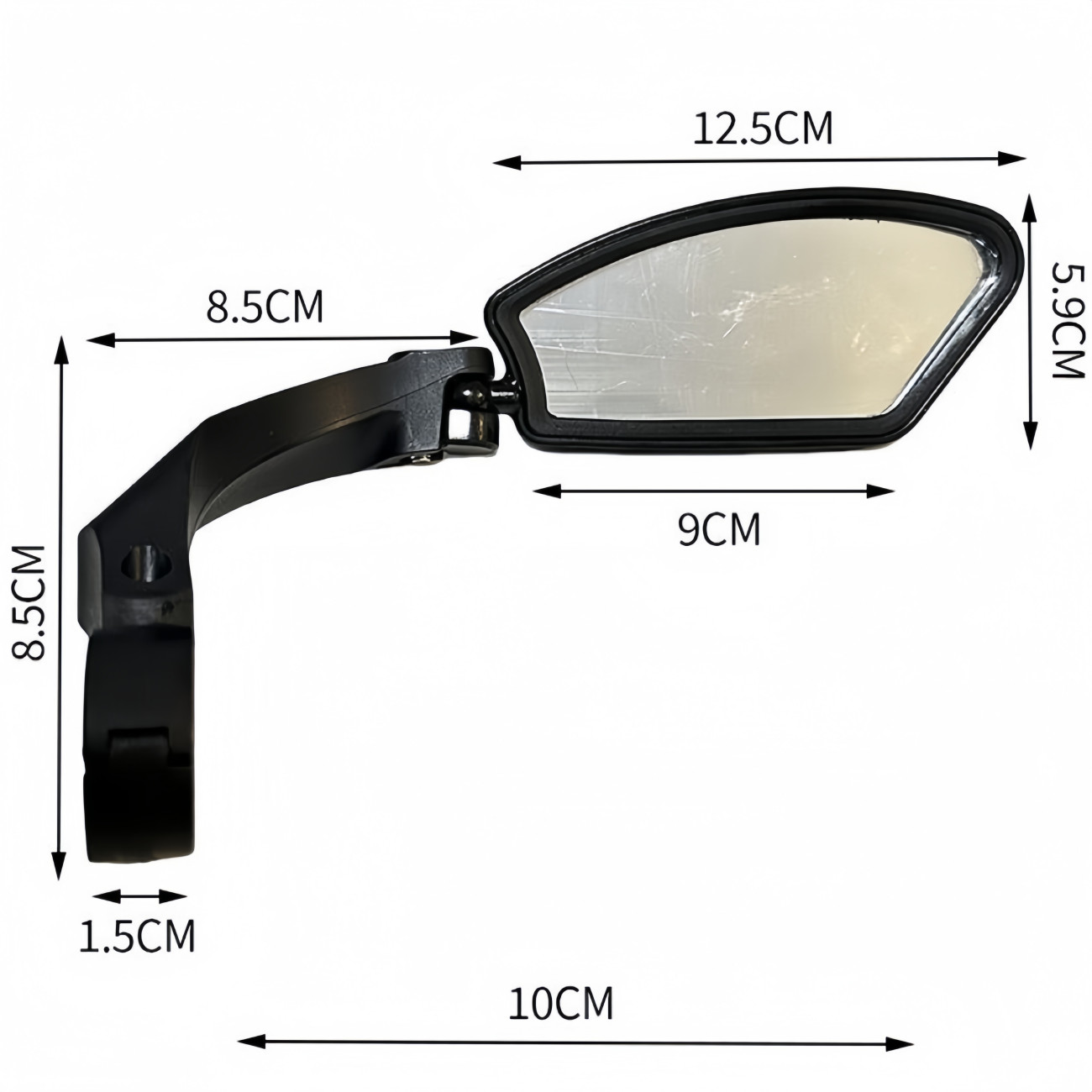 2Pcs Bike Mirror Rotaty Round Rectangle Handlebar Bicycle Rear View Glass photo 3