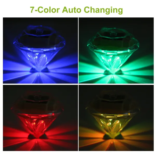 4Pcs Solar Garden Light Outdoor Diamond LED Light IP65 Waterproof photo 5