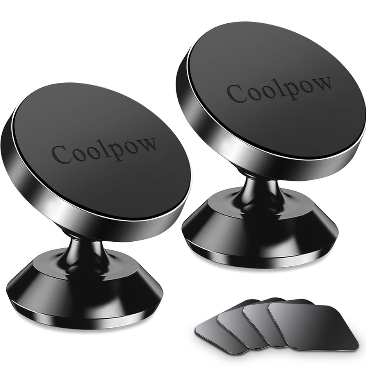 2-Pack Magnetic Phone Holder For Car Dash Strong Magnetic Car Phone Mount photo 1
