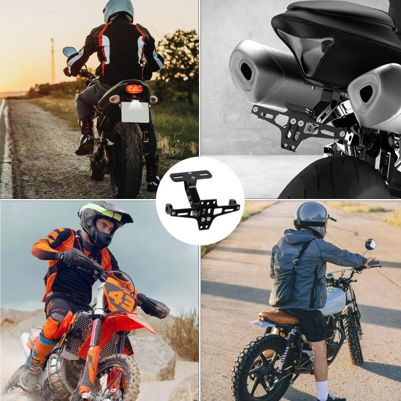 Durable Aluminium Motorcycle Number Plate Holder With Adjustable Angle, LED Light For Night Visibility, Compatible L Plates For Motorcycle, License Plate, Motorbike Number Plate, Bike Number Plate, L photo 6