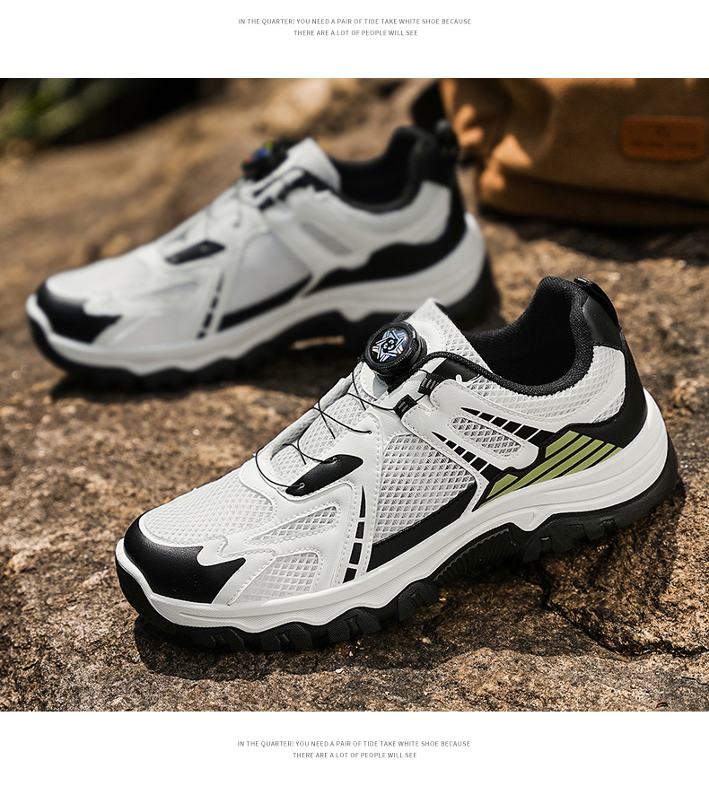 Men's Summer Hiking Shoes, New Breathable Hollow Mesh Sneakers, Non-slip Wear-resistant Casual Dad Shoes For Men photo 5
