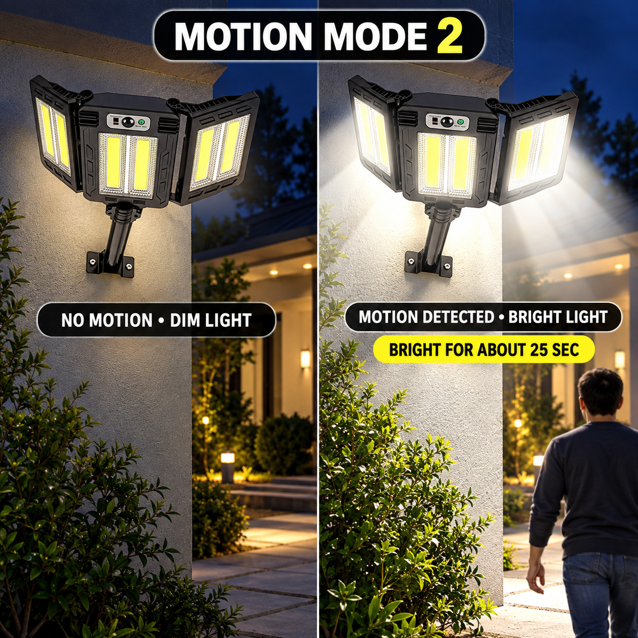 Solar Powered Rechargeable Motion Sensor COB LED Work Light 3000mAh For Auto W786 2 5 photo 4