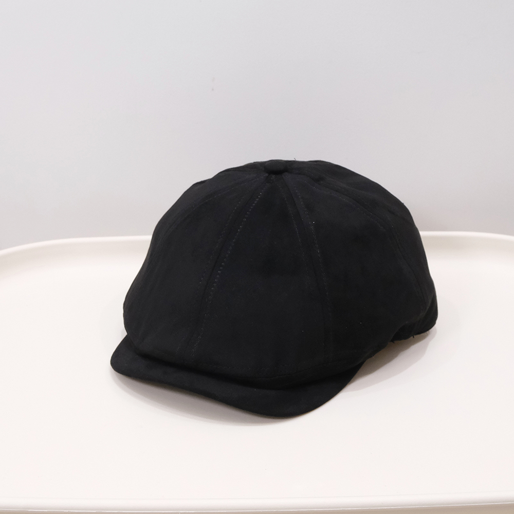 Vintage Fashion Autumn-winter Versatile Brushed Octagonal Brimmed Forward Hat With British Style Solid Color Versatile Casual Baseball Cap Beret photo 5