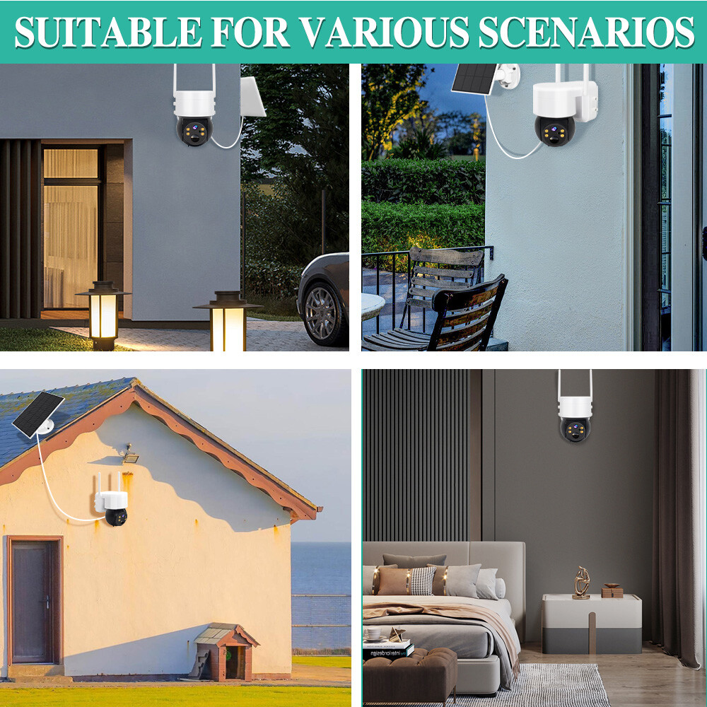 Solar Security Camera Battery Powered Outdoor Wireless WiFi IP CCTV PTZ Camera photo 5
