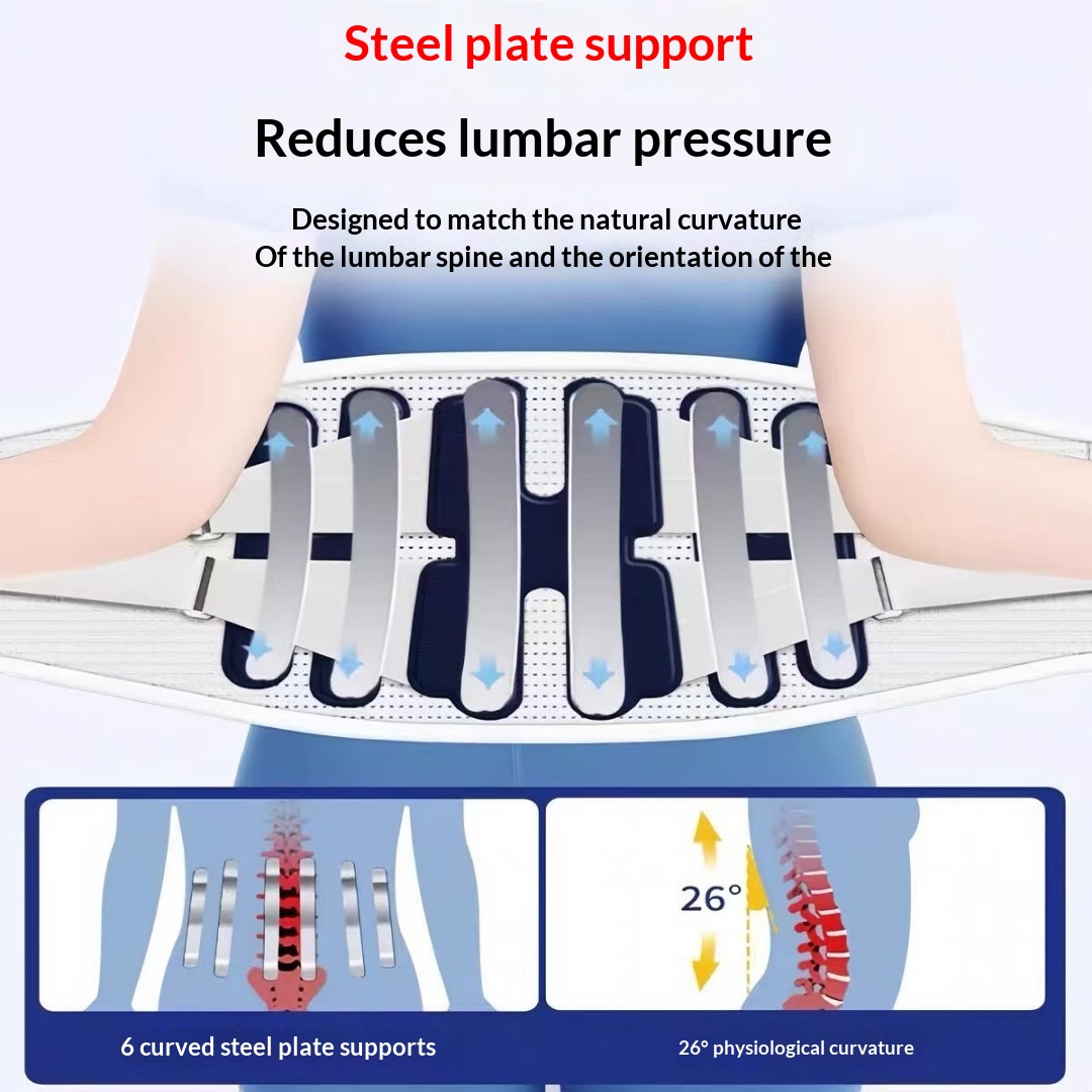Waist Support Belt, Pressurized Support, High Elasticity And Breathable Waist Support For All Seasons, Steel Plate Waist Circumference, Waist Support For Men And Women photo 6