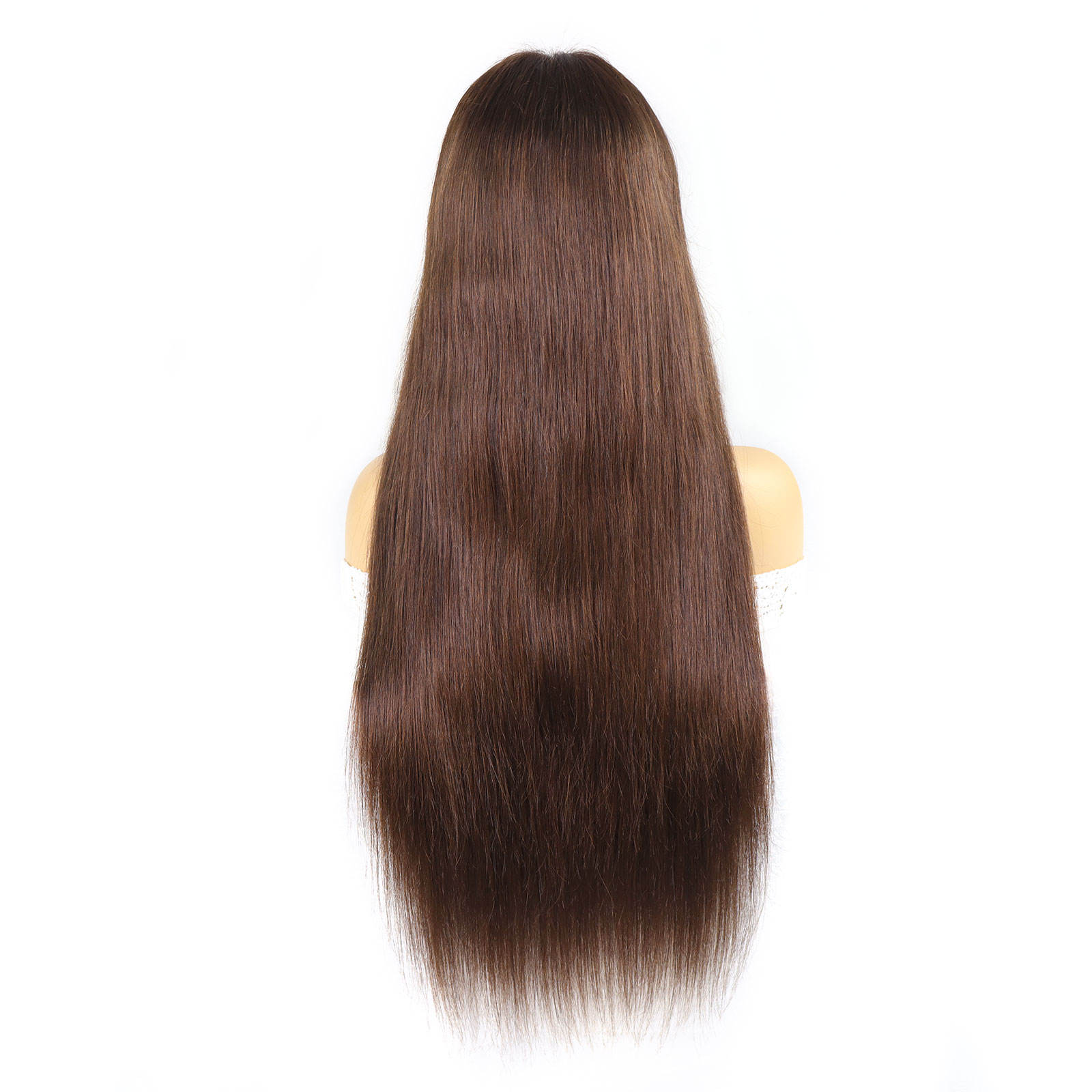 4x4 Lace Straight Human Hair Wig, Brown, Density photo 5