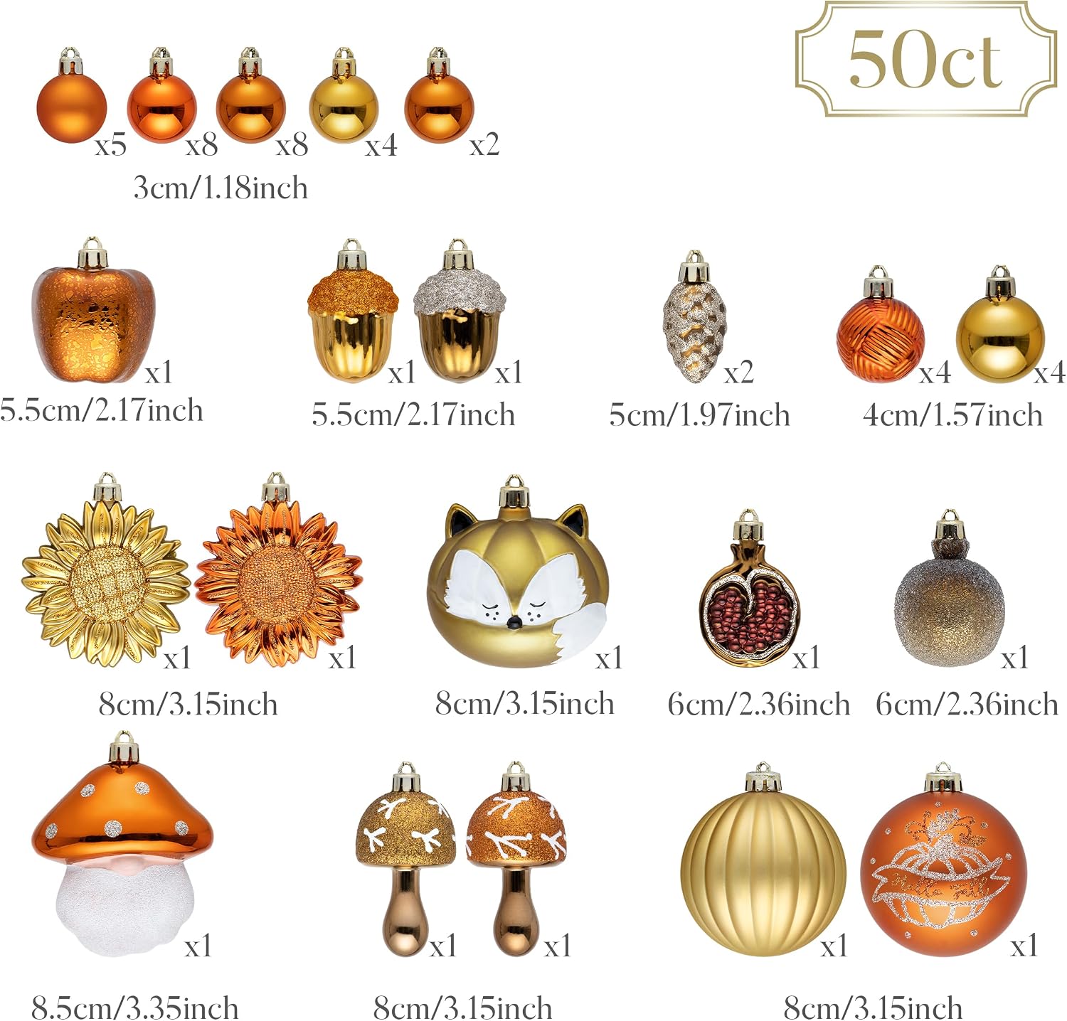 Fall Tree Decorations 50 Units, Thanksgiving Ornaments For Home, Autumn Tree, Table, Party And Seasonal Holiday Decor photo 5