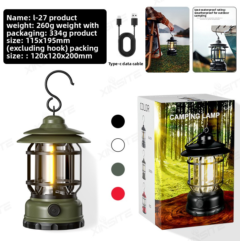 Camping Light, Ambient Light, Flame Camping Lamp, Tent Retro Hurricane Lamp photo 6