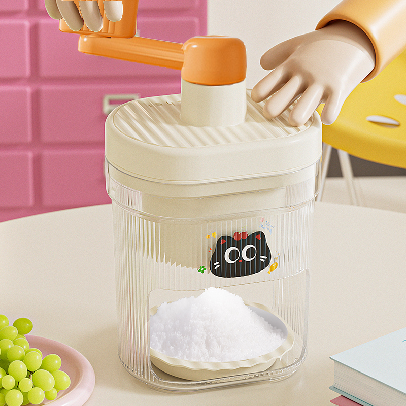 Manual Ice Shaver Crusher Shredding Snow Cone Maker Machine Create Drink Tool photo 2