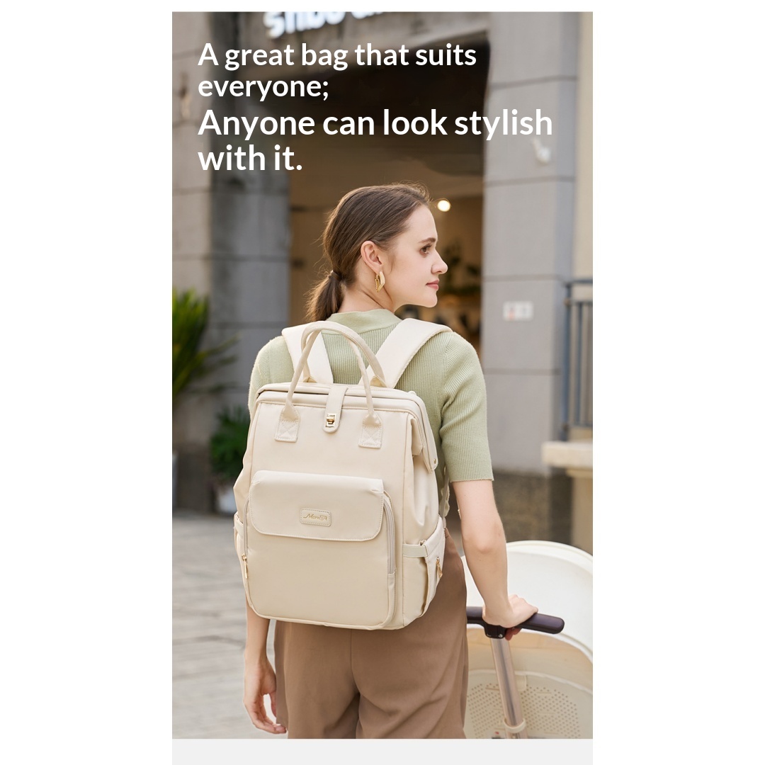 Multi Functional Handheld Backpack Mother And Baby Bag For Outdoor Use, Large Capacity Dry Wet Separation, Mommy Bag - Light Gray photo 5