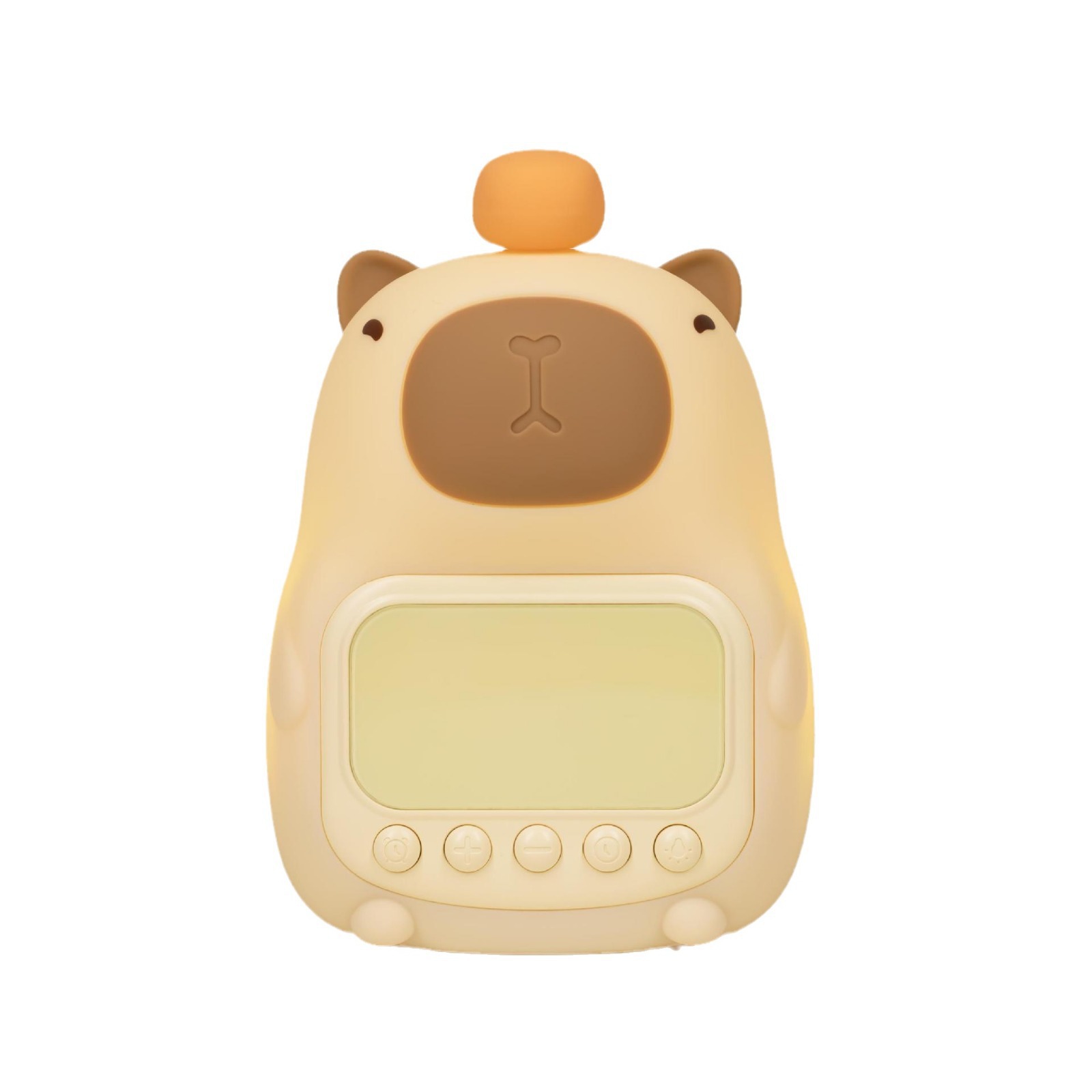 Popular Capybara Silicone Alarm Clock Night Light, Rechargeable Dimmable Tap Control LED Lamp photo 3