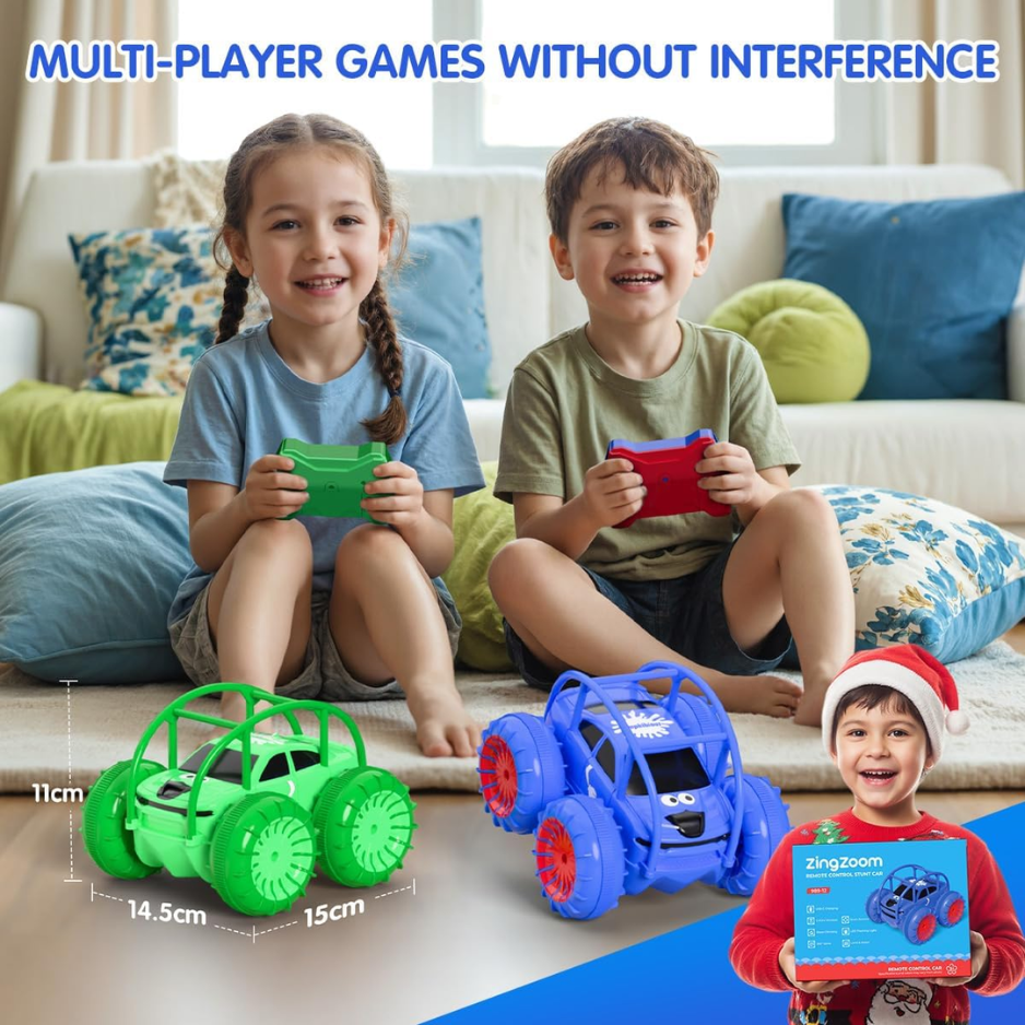 Remote Control Car, Fast Direct Charging RC Cars Amphibious 360 Rotating LED Rechargeable Stunt Car 2.4Ghz 4WD All Terrain RC Race Cars Toy Christmas Birthday Gift For Kids Boys Girls photo 5