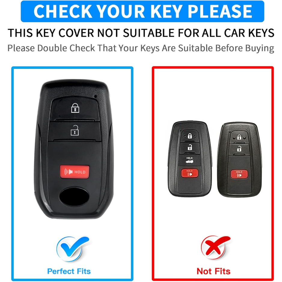 Key Fob Covers 2 Pack, 3 Button Silicone Rubber Protective Cases For Car Remote Key Fobs photo 2