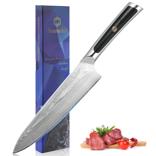 8 Inch Kitchen Chef Knife Japanese Damascus VG10 Steel Kiritsuke Meat Cutlery photo 1