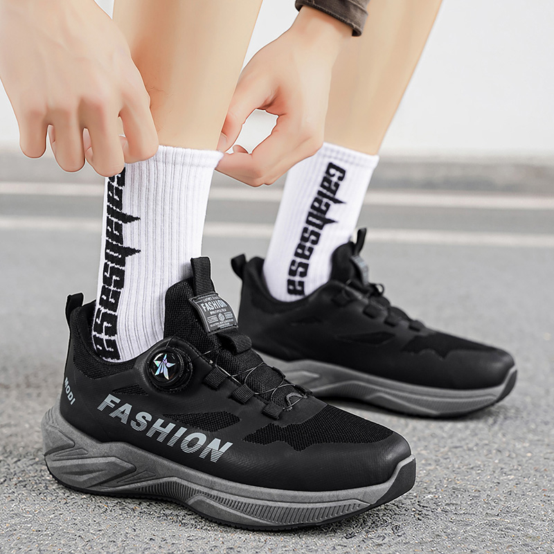 2026 New Summer Sports Shoes For Teen Boys, Rotating Buckle Ultra Light Shock Absorbing Soft Sole Casual Running Sneakers For Students photo 3