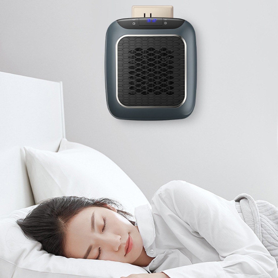 800W Electric Space Heater Low Energy Ceramic Fast Heating Fan Heater Portable photo 6