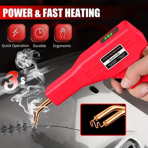 Hot Stapler Car Bumper Fender Welding Welder Gun Plastic Kit Repair With Staples photo 2