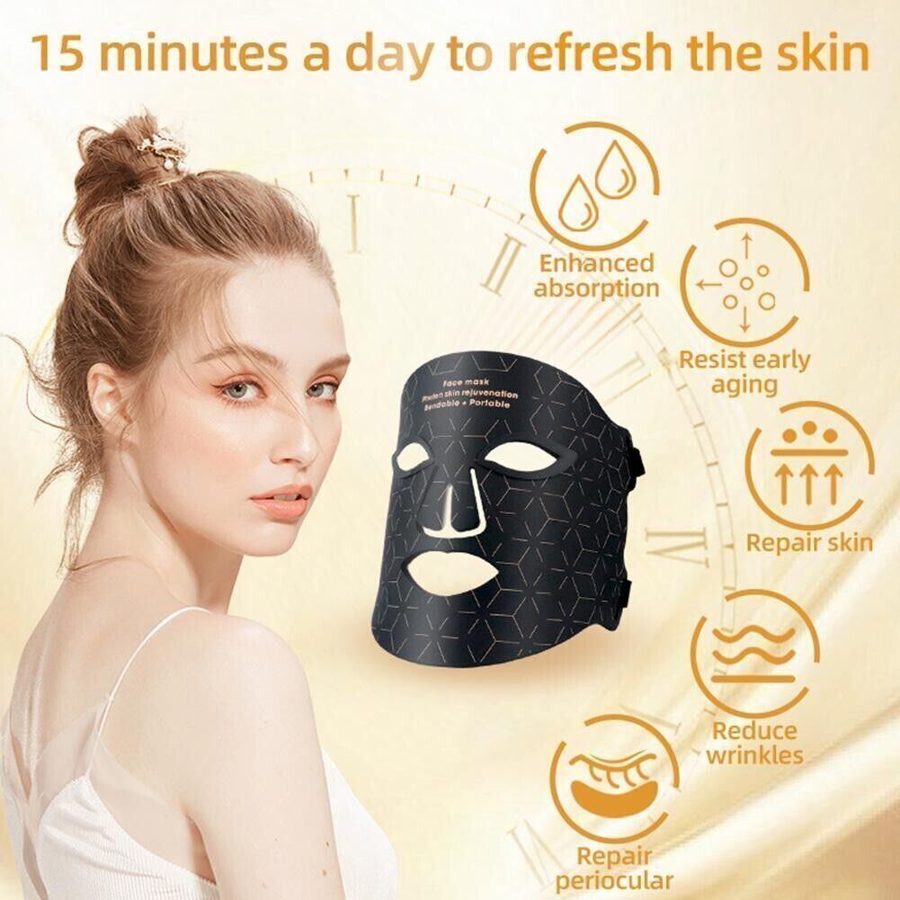 Face Neck LED Mask 240 Lights Infrared Skin Care Skin Tightening Repair Pores photo 6