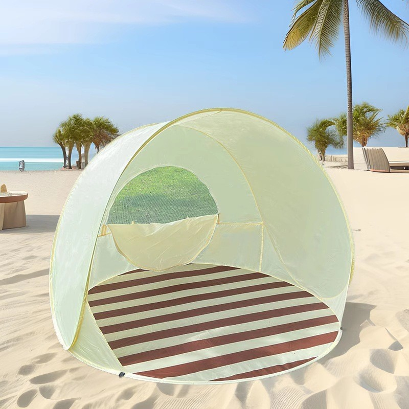 Beach Tent Outdoor Camping Sun Protection Simple Folding Tent Quick-Open Tent For Indoors Outdoors photo 1