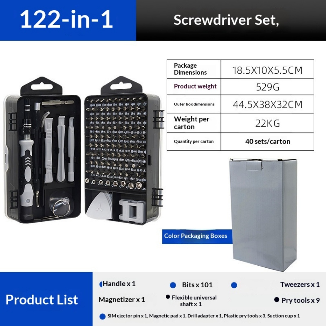 Amazon Exclusive 115 In One Screwdriver Set With Multiple Functions And High Hardness For Disassembling Mobile Phone Repair Tools, Batch Head photo 3