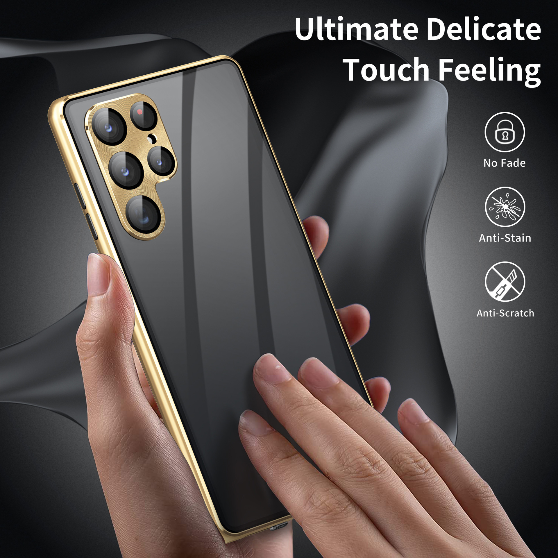 Applicable To S23Ultra Peep-proof S23Plus Metal S22 Phone Case photo 1