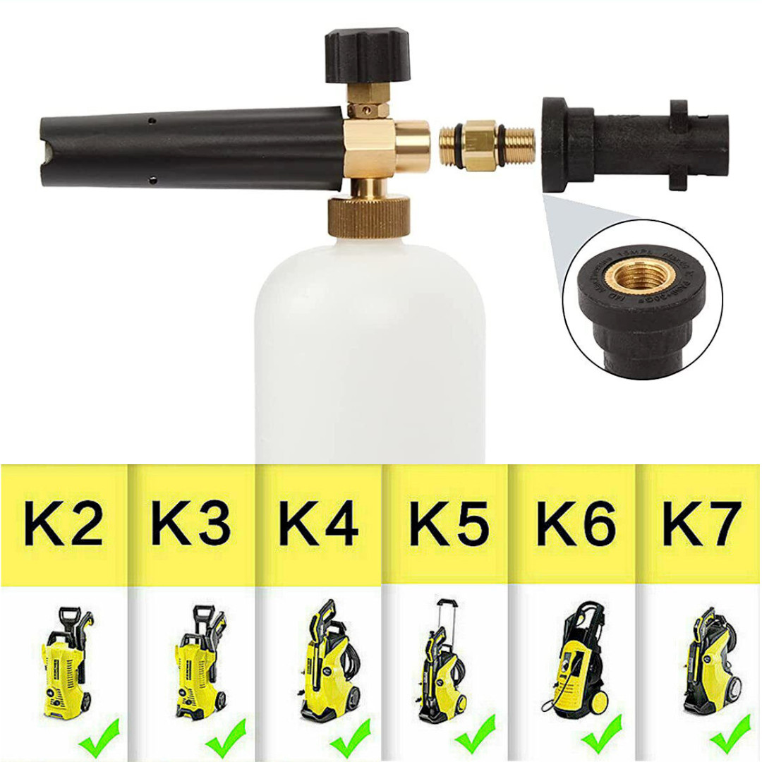 Karcher Snow Foam Lance Gun K2-K7 Cannon Car Pressure Washer Washing Bottle 1L photo 1