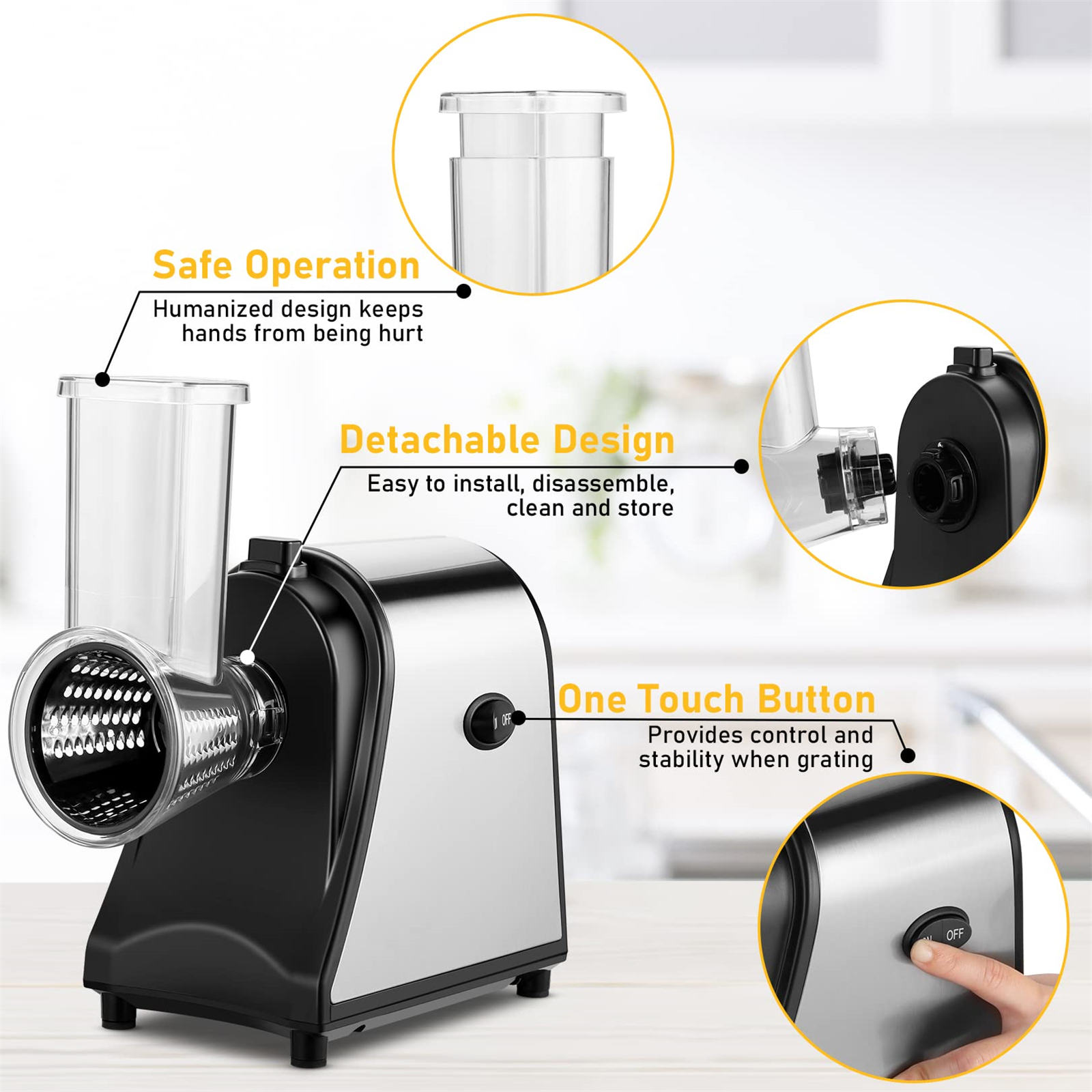 Electric Grater Vegetable Food Rotary Drum Grater Chopper Slicer MAX CUT photo 5