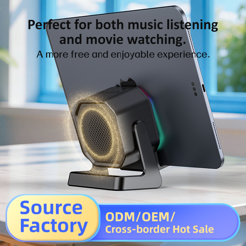 Multifunctional Induction Bluetooth Speaker, Phone Tablet Stand Holder With RGB Ambient Light, Smart Induction Connection Wireless Speaker 1500mAh Rechargeable For Watching Movies Live Streaming, FCC photo 5